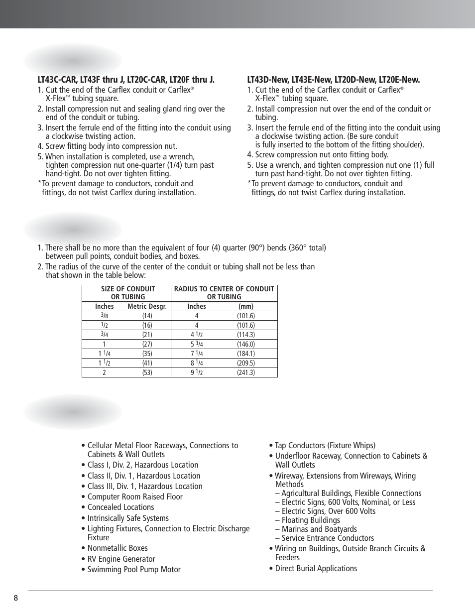Carlon Carflex Installation and Code Information - Low Res User Manual | 1 page