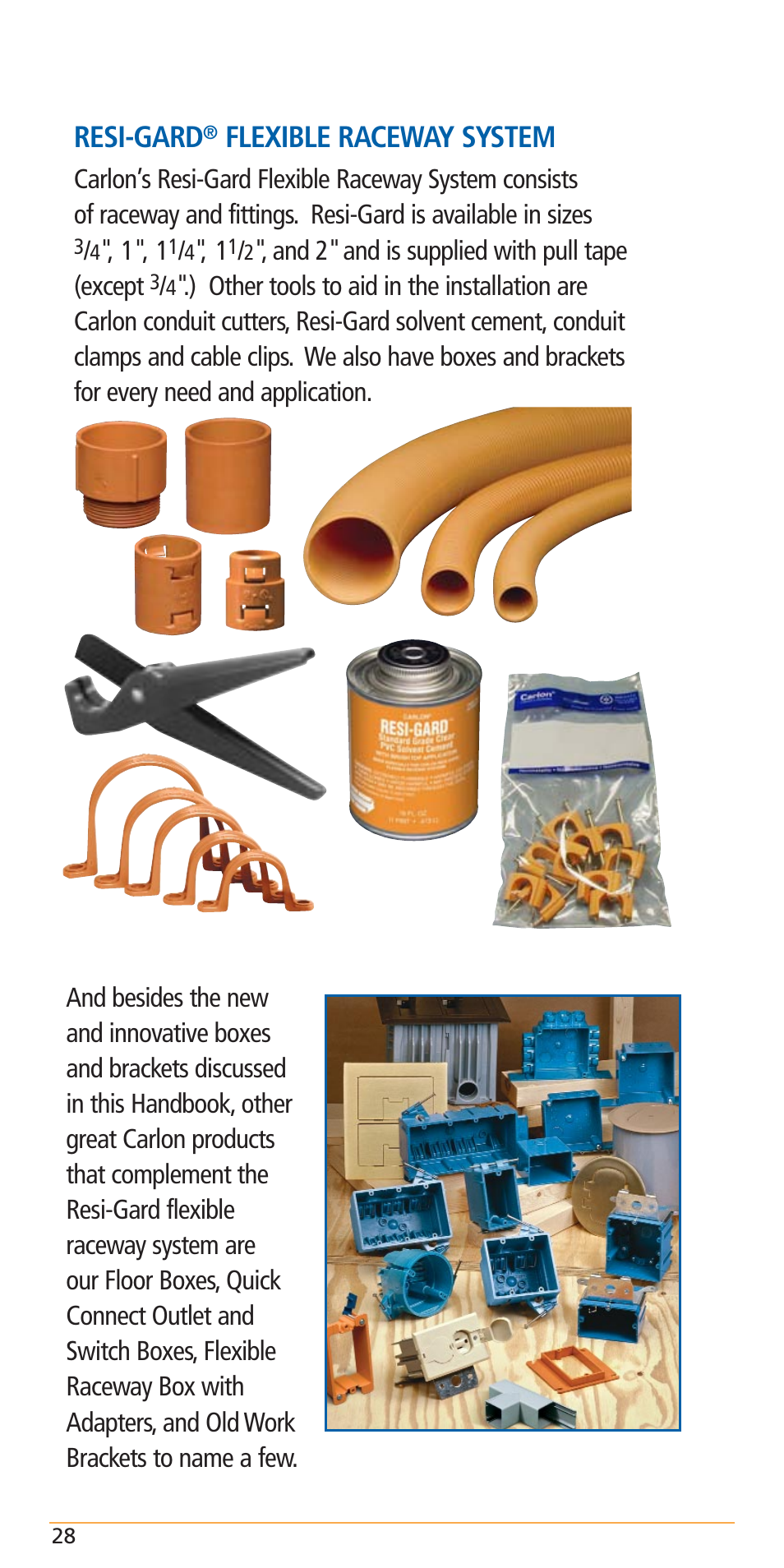 Resi-gard, Flexible raceway system | Carlon Structured Cable Management Systems Handbook - Low Res User Manual | Page 30 / 92