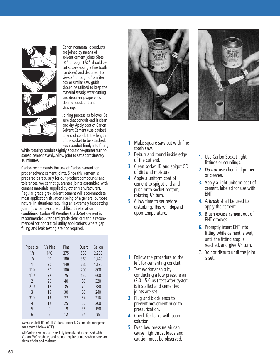 Carlon Cementing Joints - Low Res User Manual | 1 page