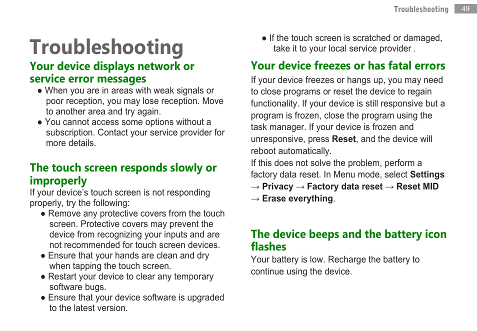 Troubleshooting | Double Power Technology MD-702 User Manual | Page 51 / 64