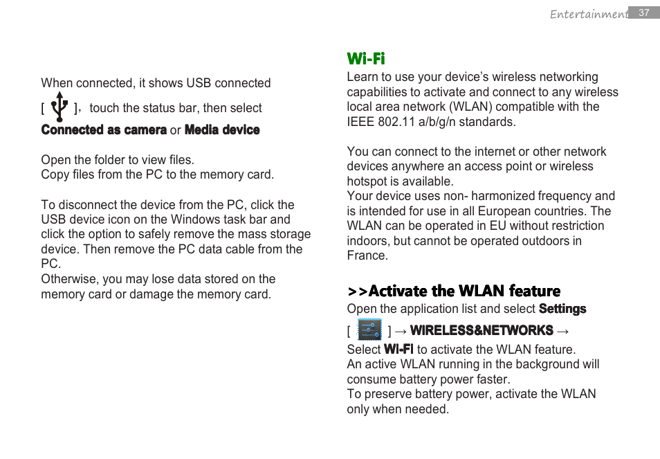 Wi-fi | Double Power Technology MD-740 User Manual | Page 39 / 62