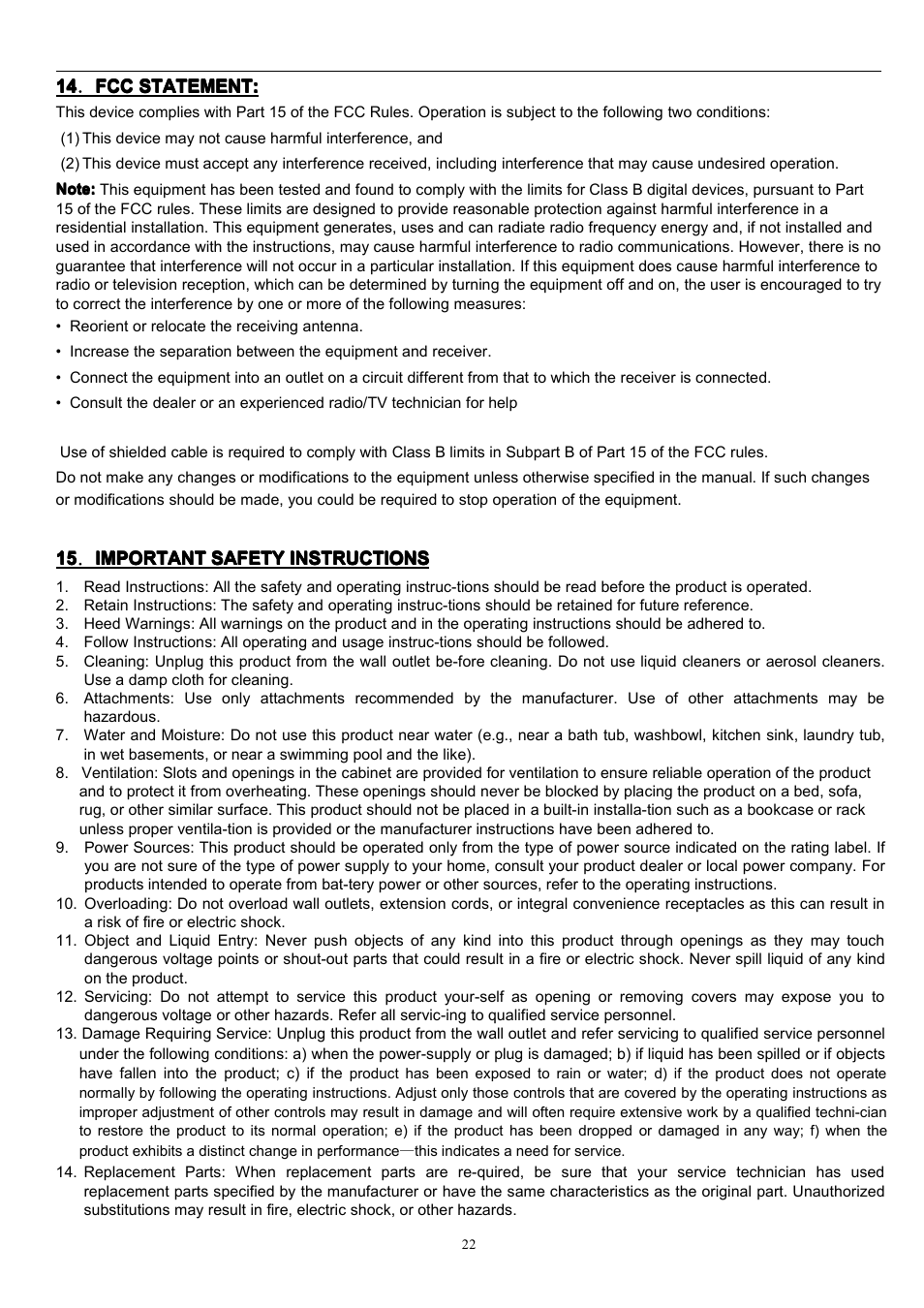Double Power Technology T708 User Manual | Page 22 / 24