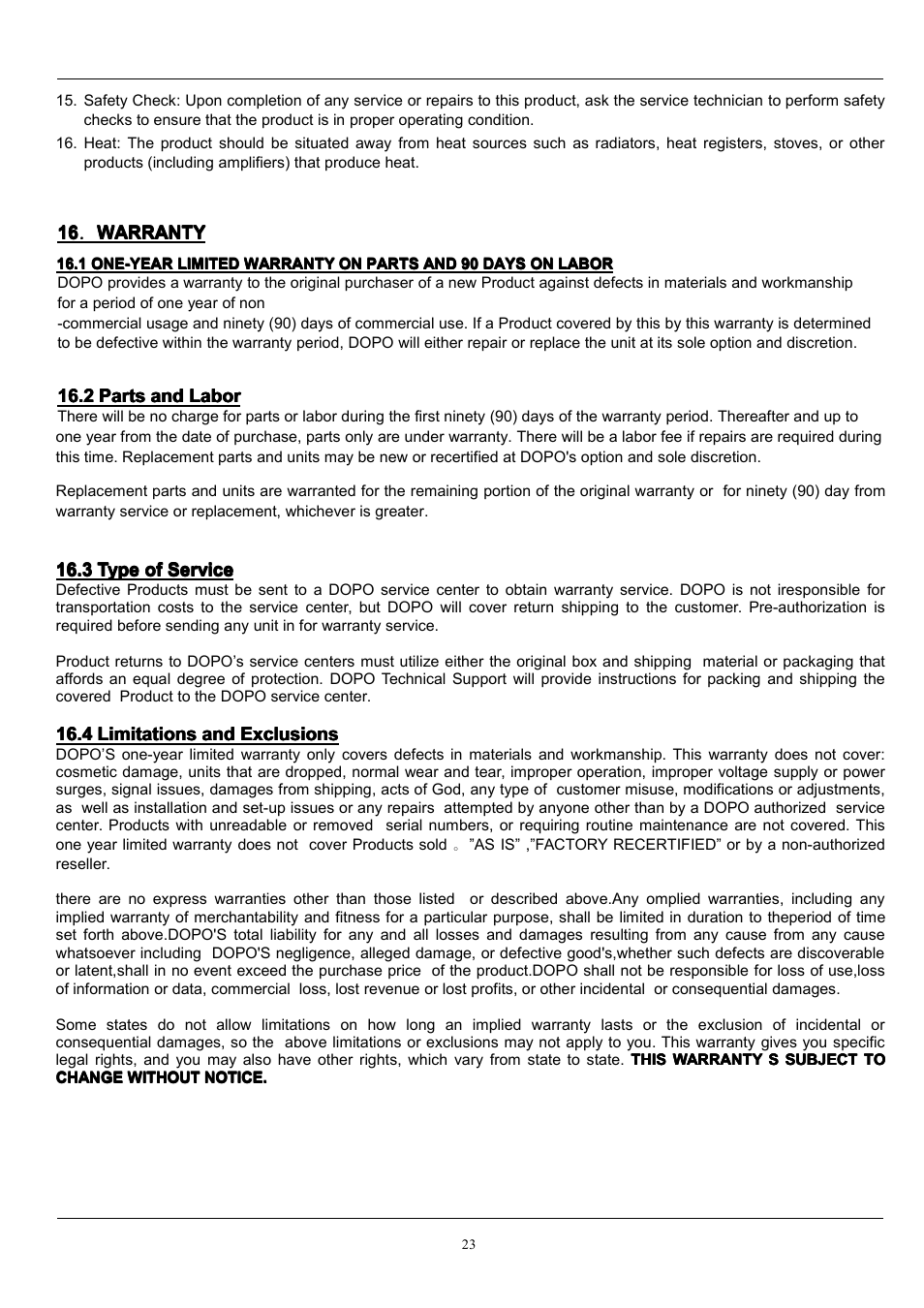 Double Power Technology T708 User Manual | Page 23 / 24