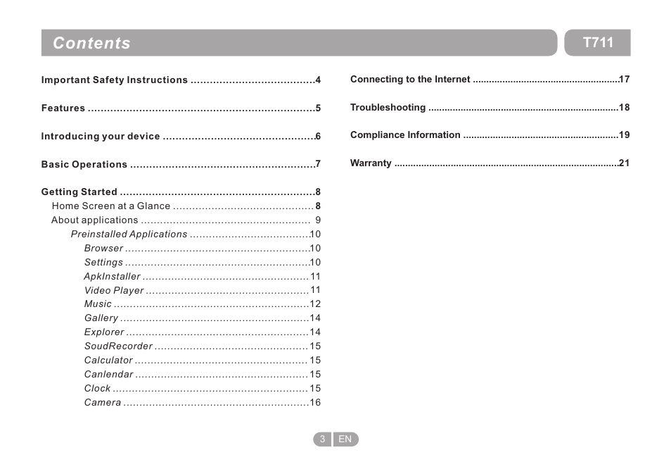 Double Power Technology T711 User Manual | Page 3 / 24