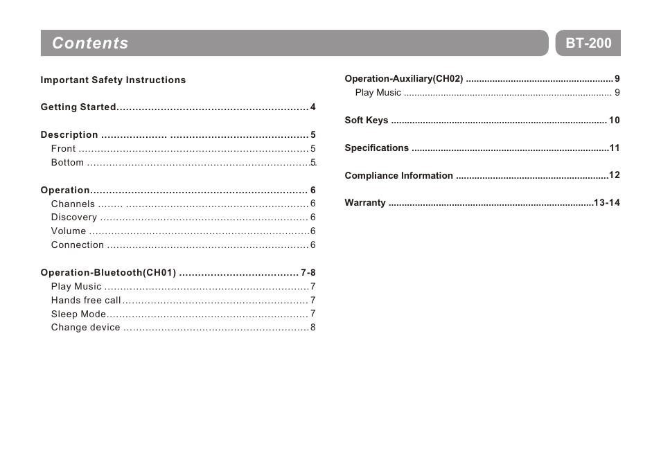 Double Power Technology BT-200 User Manual | Page 3 / 16
