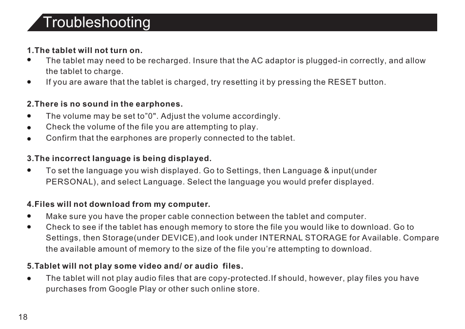 页 18, Troubleshooting | Double Power Technology EM63 User Manual | Page 18 / 26