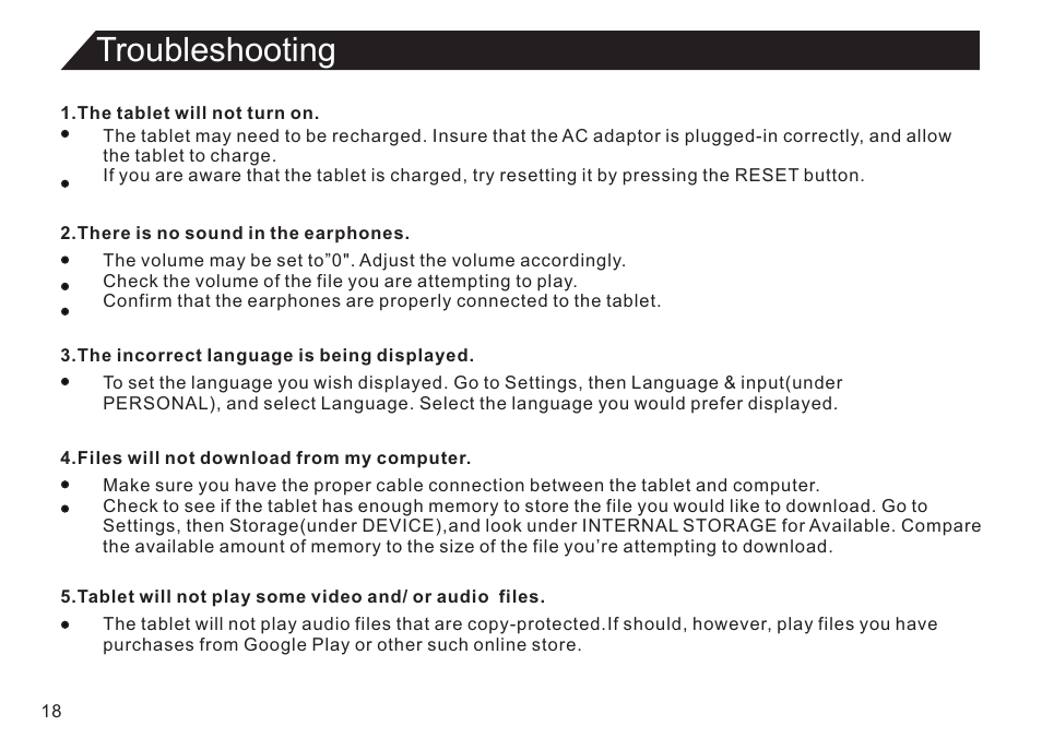 页 18, Troubleshooting | Double Power Technology GS918 User Manual | Page 18 / 26