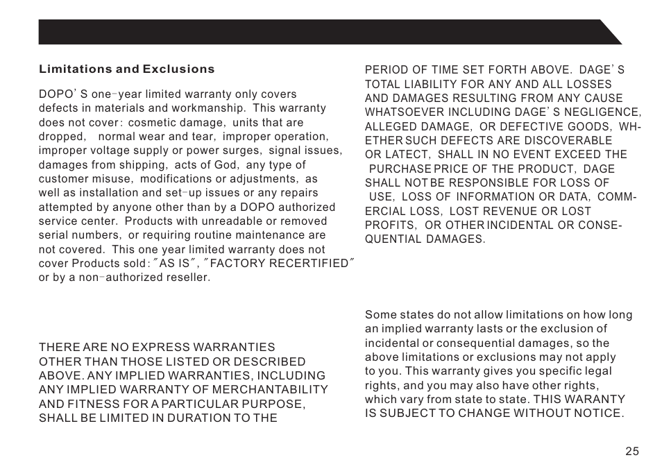 页 25 | Double Power Technology GS918 User Manual | Page 25 / 26