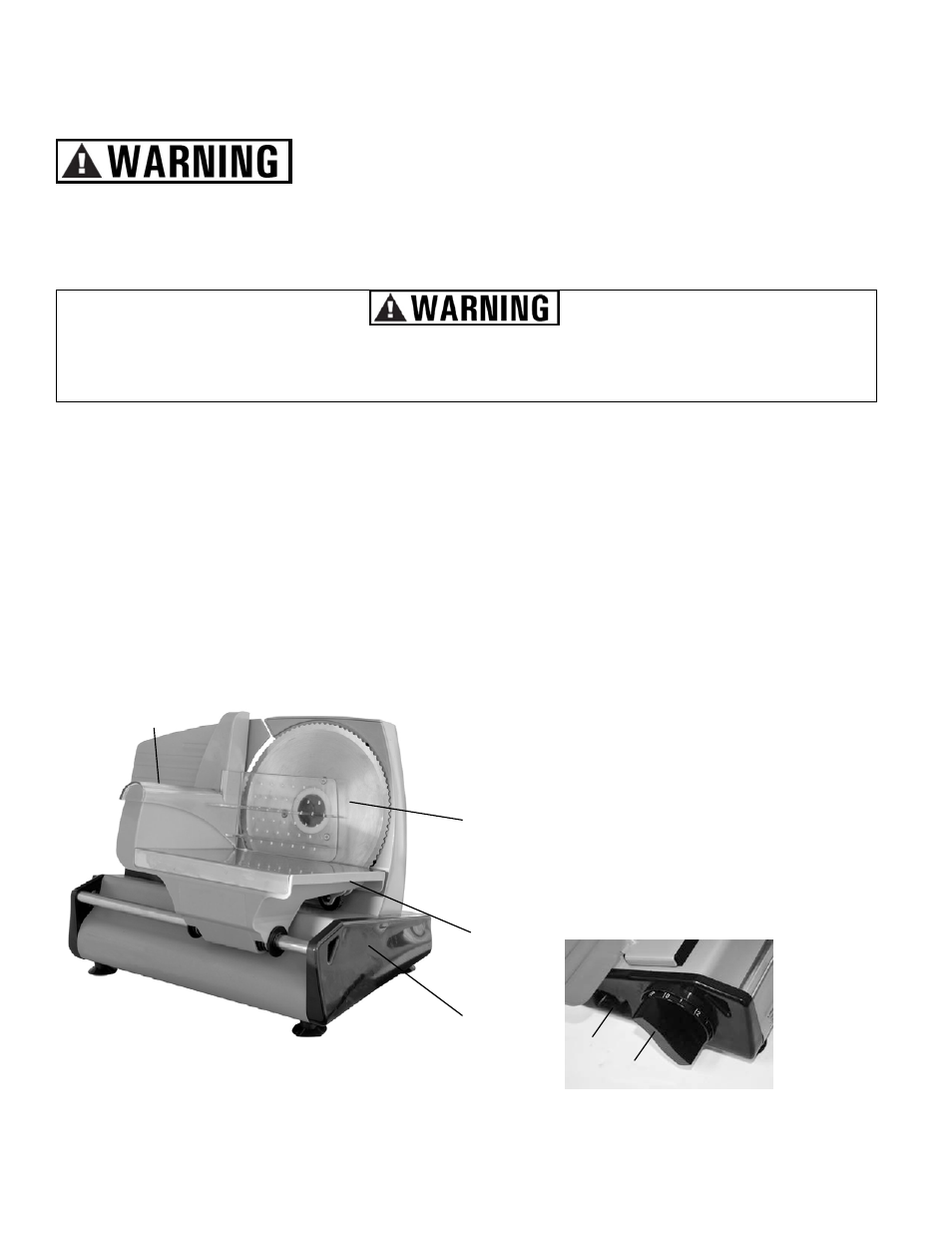 AmeriHome MLICER Meat Slicer User Manual | Page 2 / 8