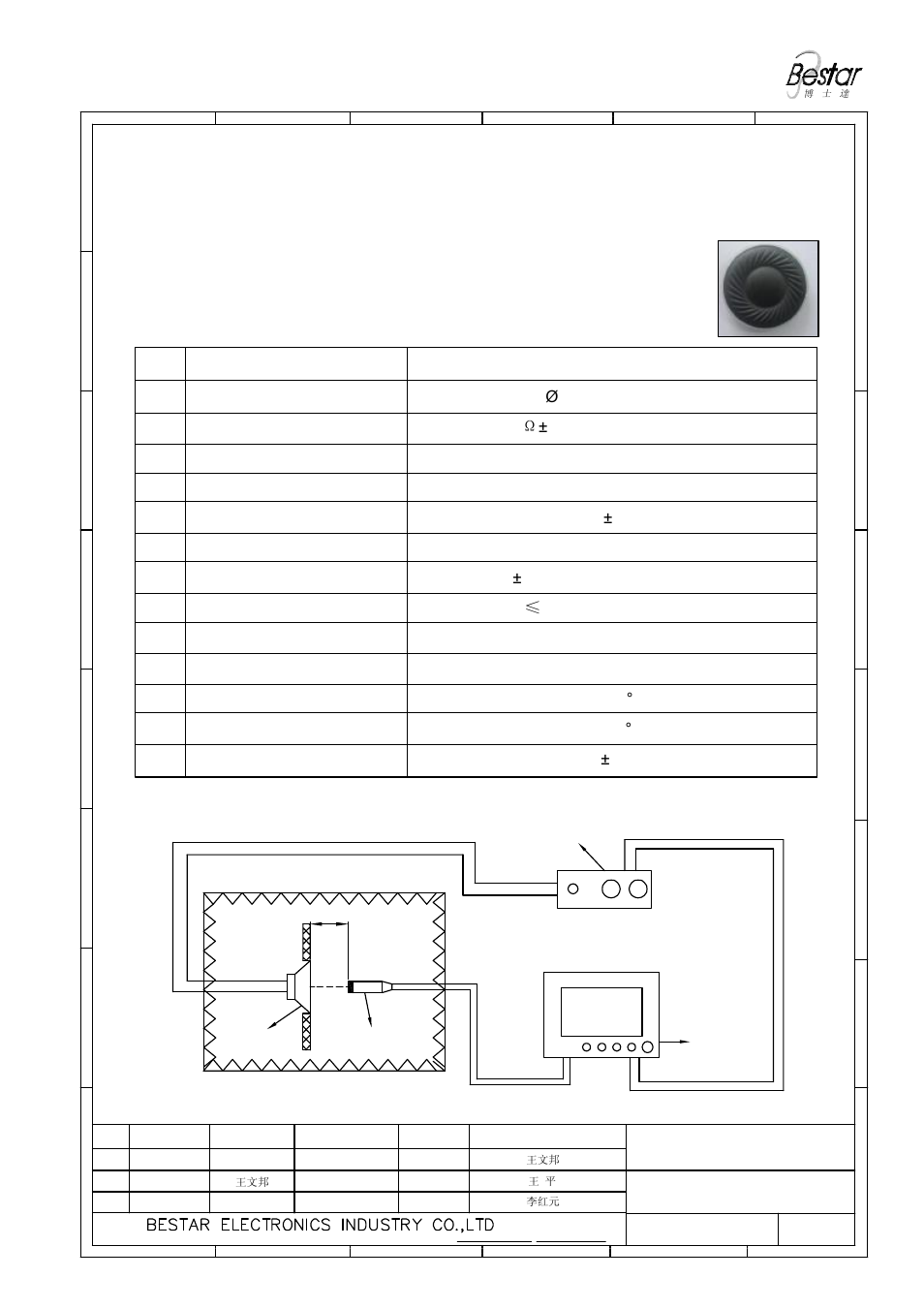 Description, Characteristics, 1 electrical and mechanical characteristics | 15%(at 1khz/1vrms) | BeStar BMS25-11C-04H4.5 LF User Manual | Page 2 / 8