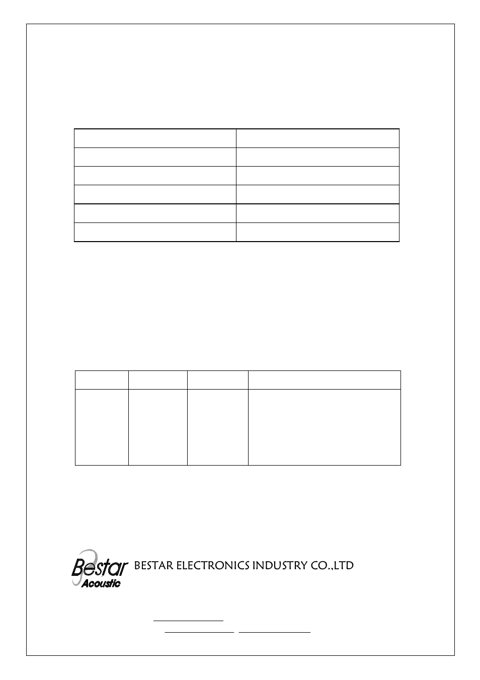 BeStar BMS18-11C-08H4.5RW020 LF User Manual | 6 pages