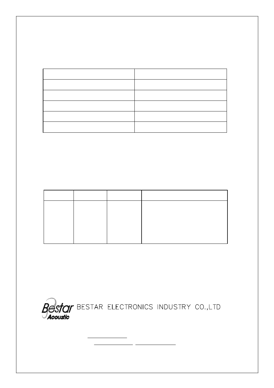 BeStar BMS17-11C-08H3.6RW037 LF User Manual | 6 pages