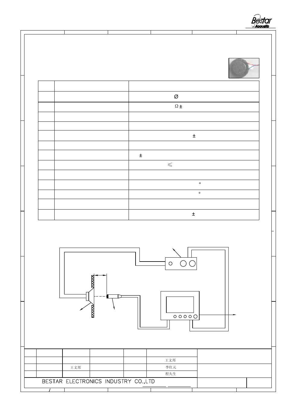 Characteristics, 1 electrical and mechanical characteristics | BeStar BMS17-11C-08H3.6RW037 LF User Manual | Page 2 / 6