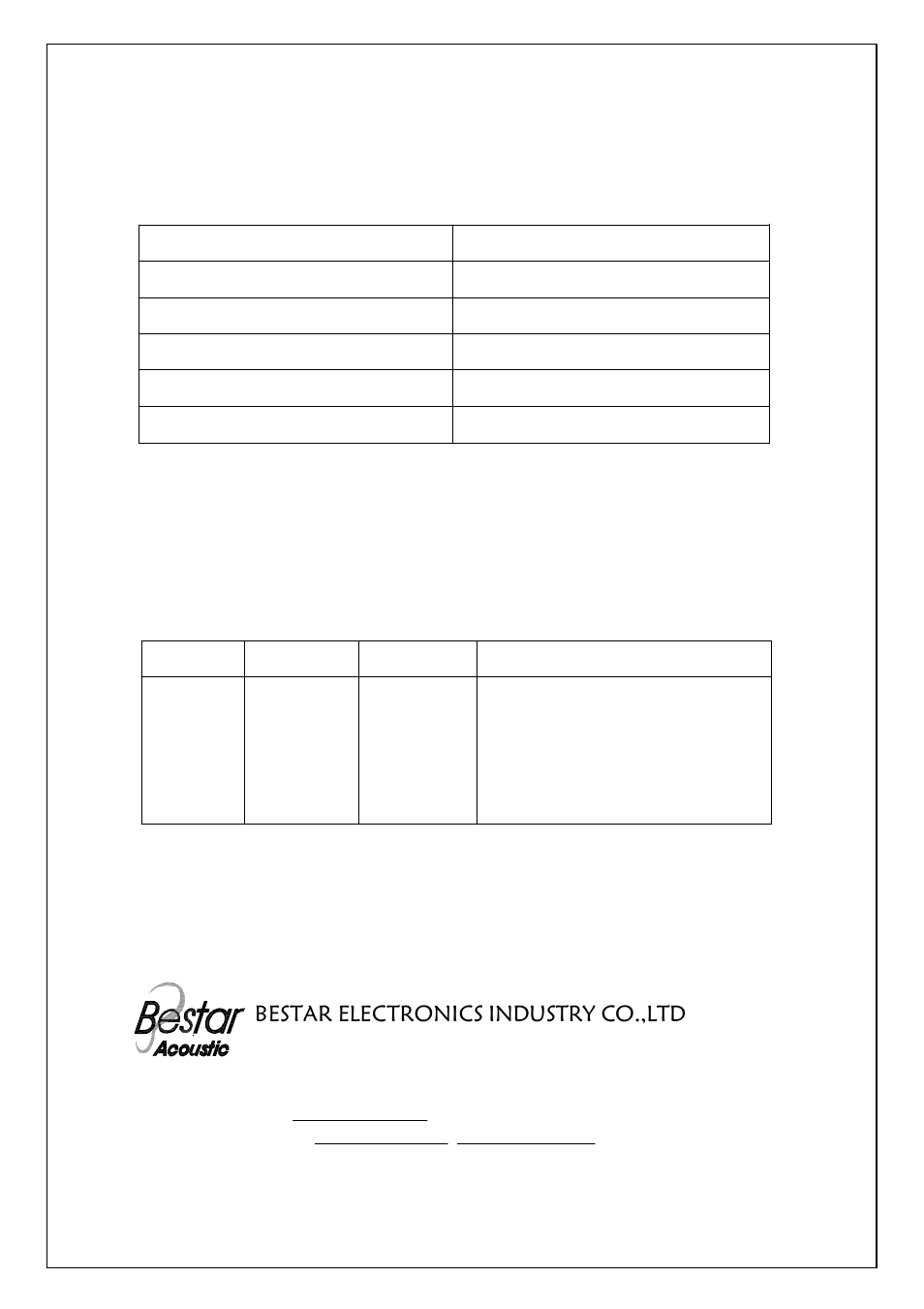 BeStar BMS15-11C-08H05RP LF User Manual | 6 pages