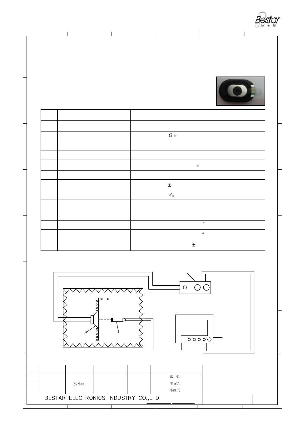 Description, Characteristics, 1 electrical and mechanical characteristics | BeStar BMS2415P-11C-08H4.3R LF User Manual | Page 2 / 7
