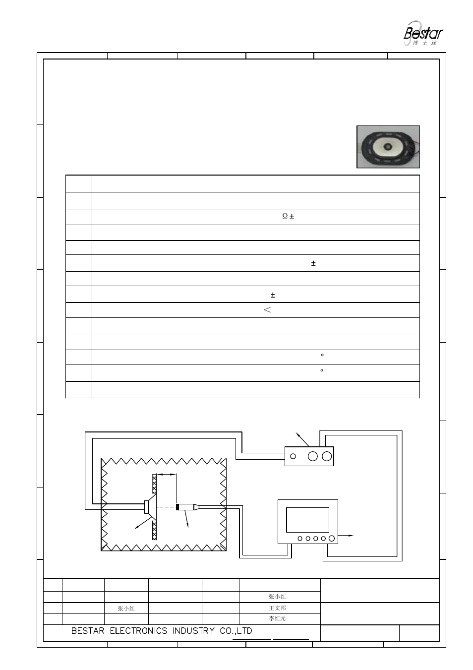Description, Characteristics, 1 electrical and mechanical characteristics | BeStar BMS2030P-11C-08H05R LF User Manual | Page 2 / 7