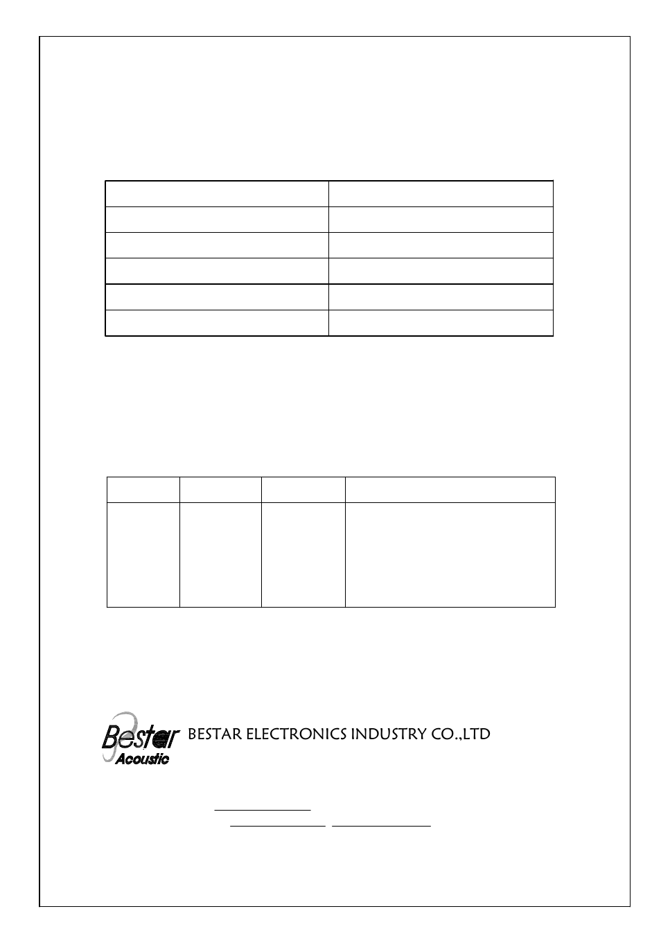 BeStar BMS1813-11C-08H3.8RW028 LF User Manual | 6 pages