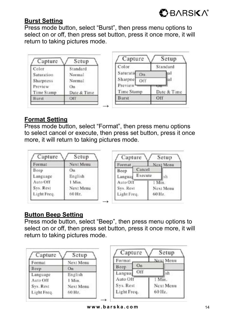 BARSKA AH11410 8x32 Point N View 8MP Binocular Manual User Manual | Page 14 / 20