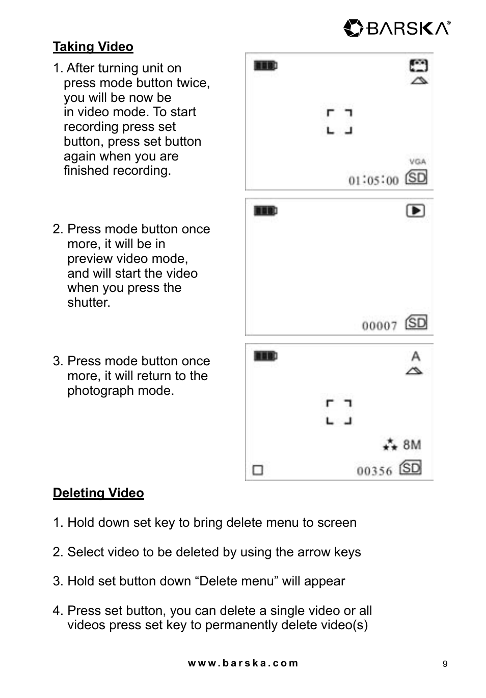 BARSKA AH11410 8x32 Point N View 8MP Binocular Manual User Manual | Page 9 / 20