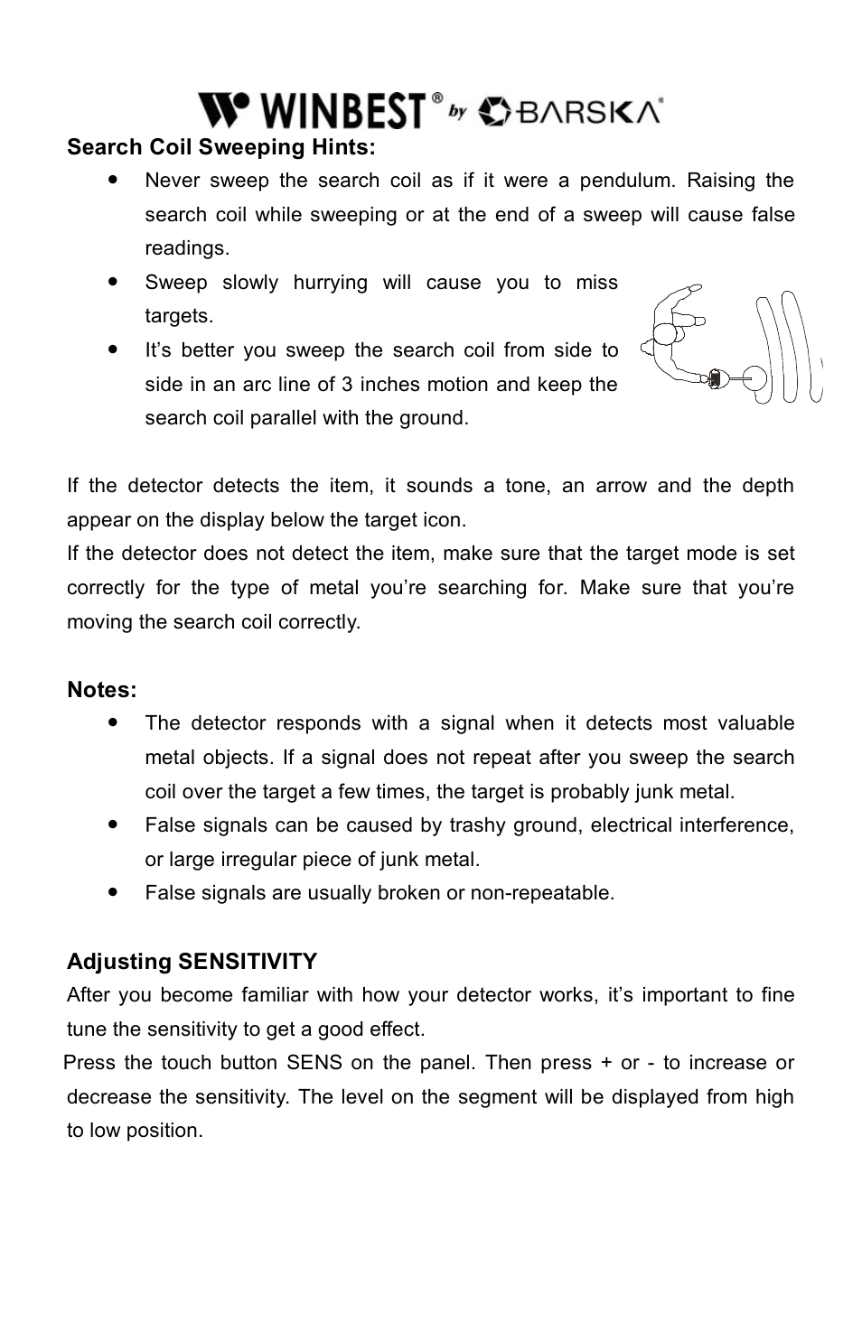 BARSKA BE11642 Elite Edition Metal Detector User Manual | Page 12 / 16