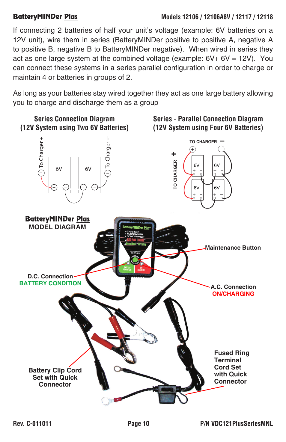 BatteryMINDer 12118 User Manual | Page 10 / 12