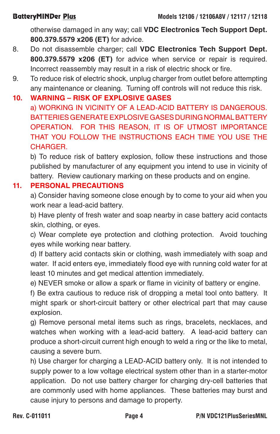 BatteryMINDer 12118 User Manual | Page 4 / 12