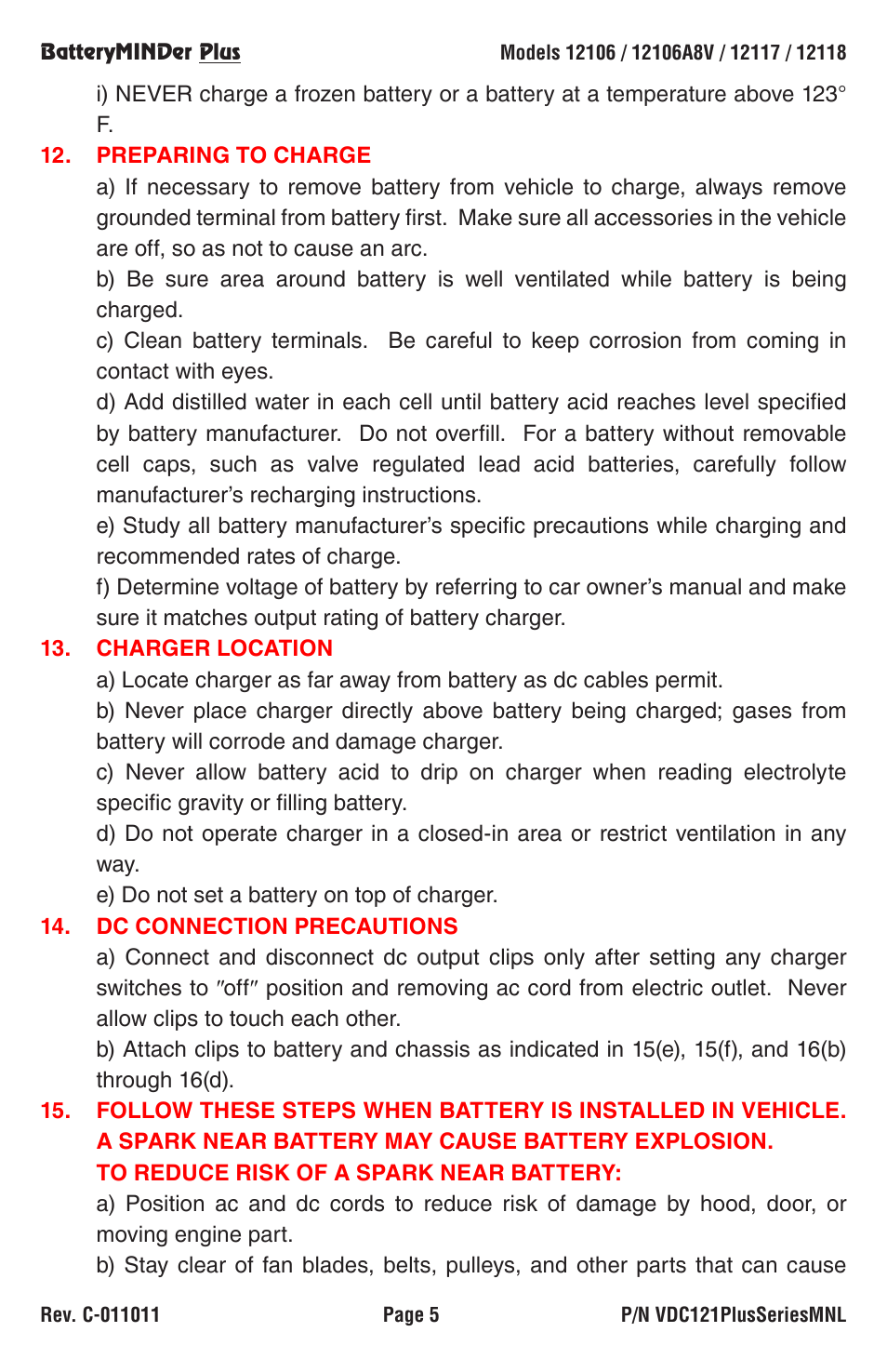 BatteryMINDer 12118 User Manual | Page 5 / 12