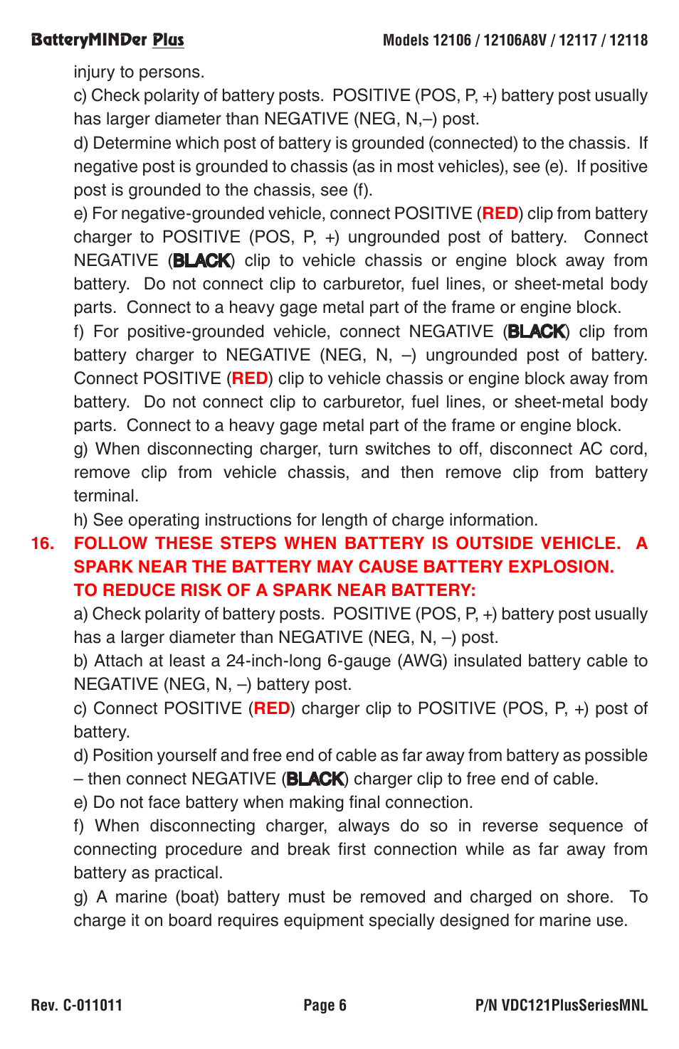 BatteryMINDer 12118 User Manual | Page 6 / 12