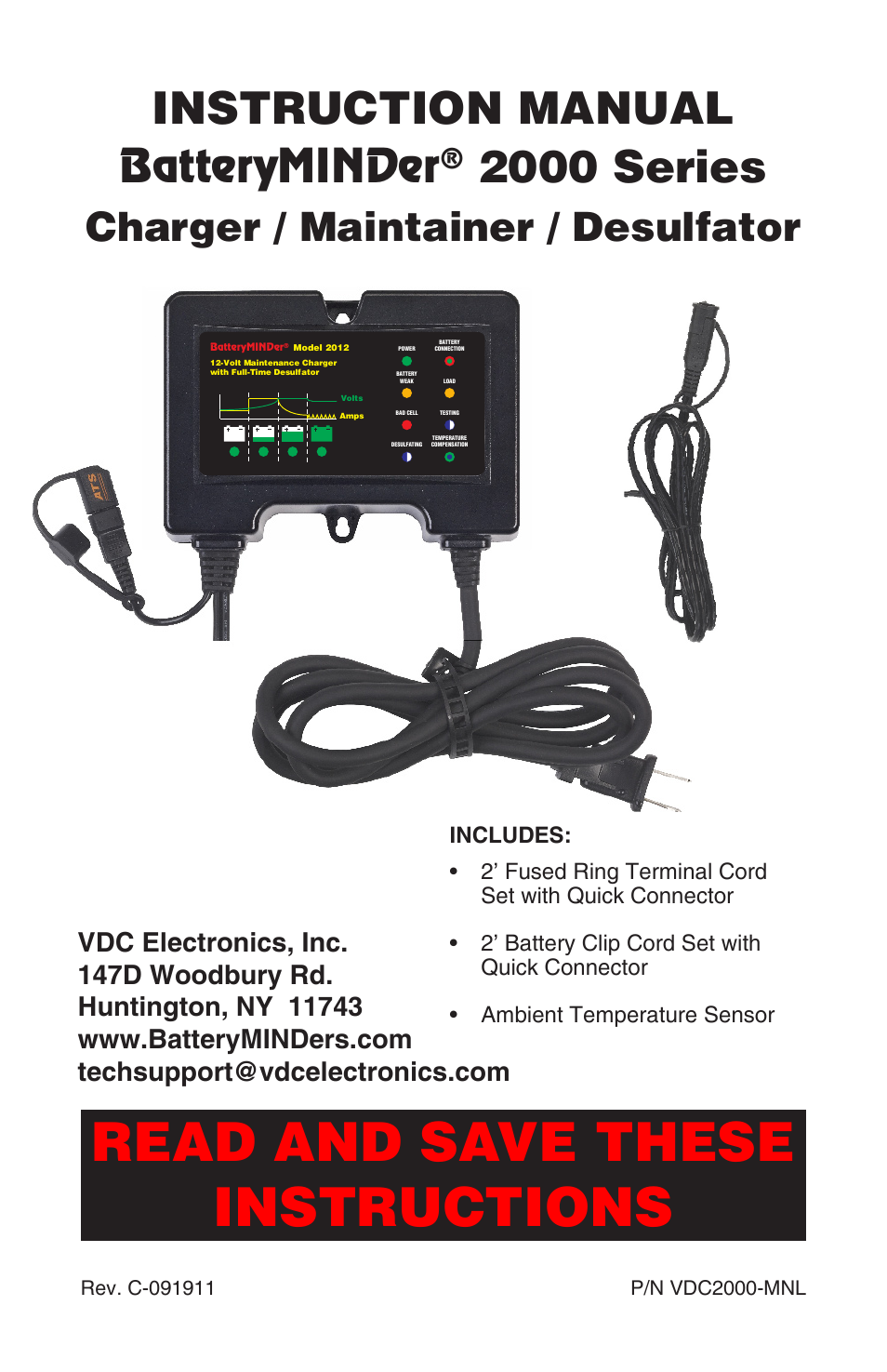 BatteryMINDer 2000 Series User Manual | 16 pages