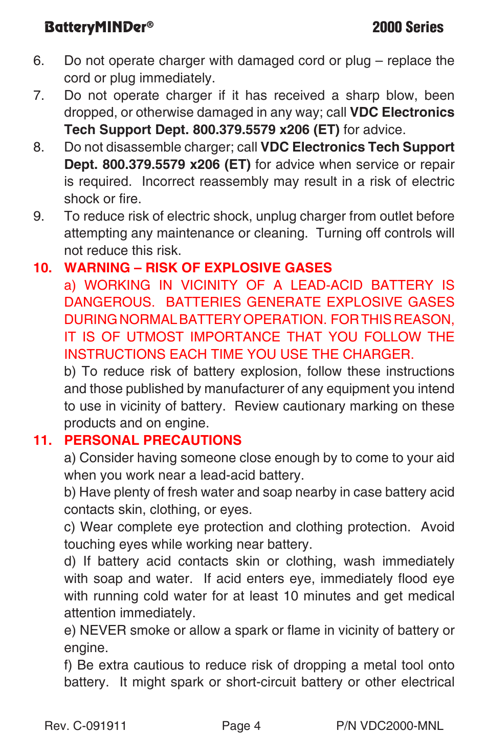 BatteryMINDer 2000 Series User Manual | Page 4 / 16