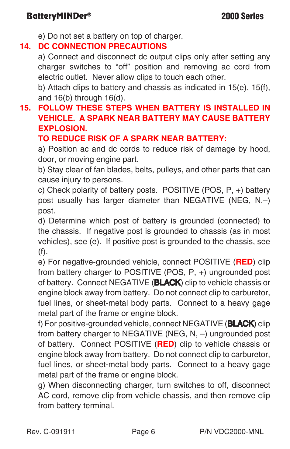 BatteryMINDer 2000 Series User Manual | Page 6 / 16