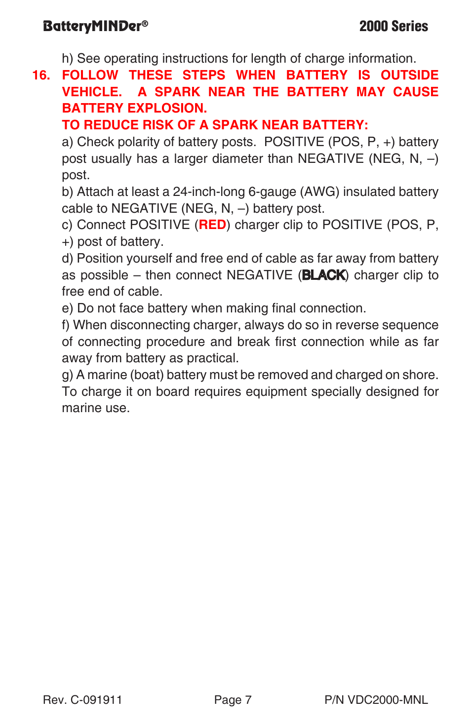 BatteryMINDer 2000 Series User Manual | Page 7 / 16