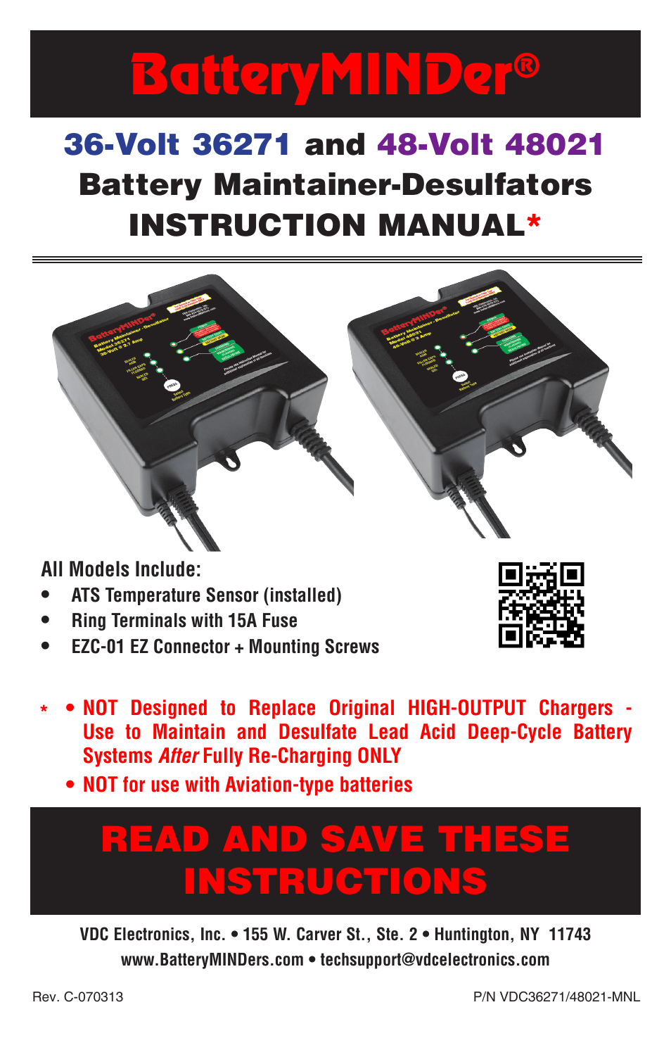 BatteryMINDer 48021 User Manual | 24 pages