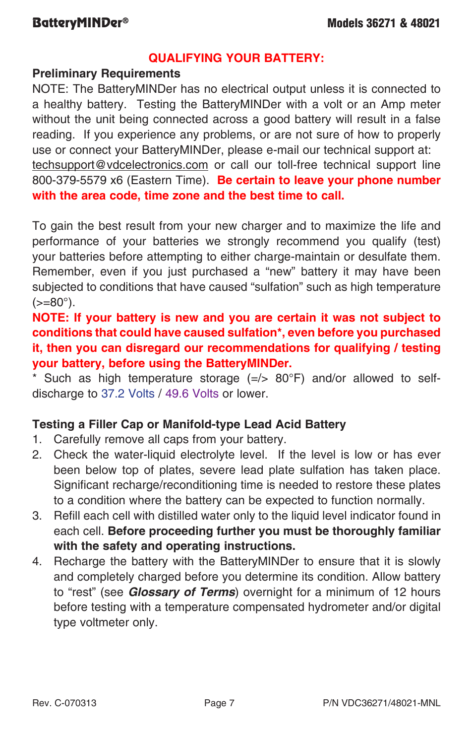 BatteryMINDer 48021 User Manual | Page 7 / 24