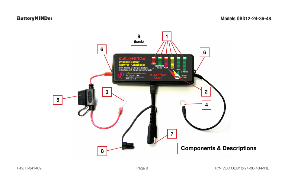 BatteryMINDer OBD-12, -24, -36 & -48 User Manual | Page 8 / 20