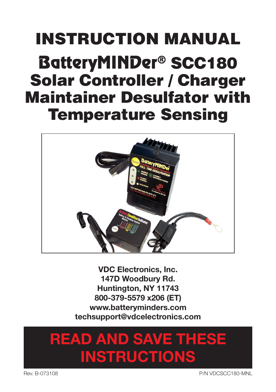 BatteryMINDer SCC180 User Manual | 12 pages