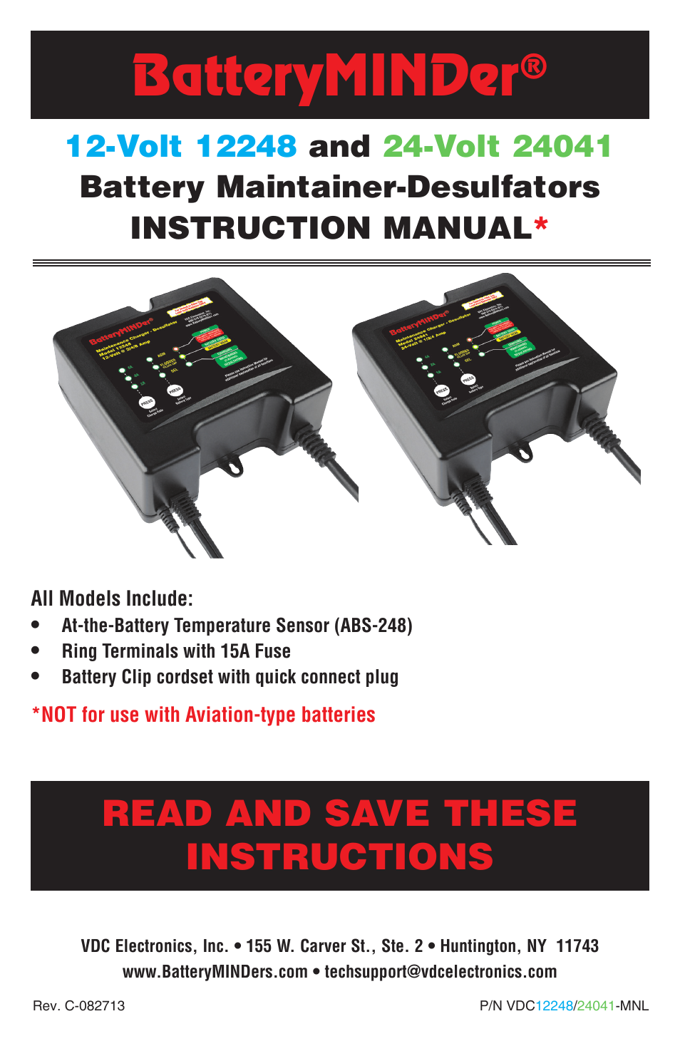 BatteryMINDer 24041 User Manual | 24 pages