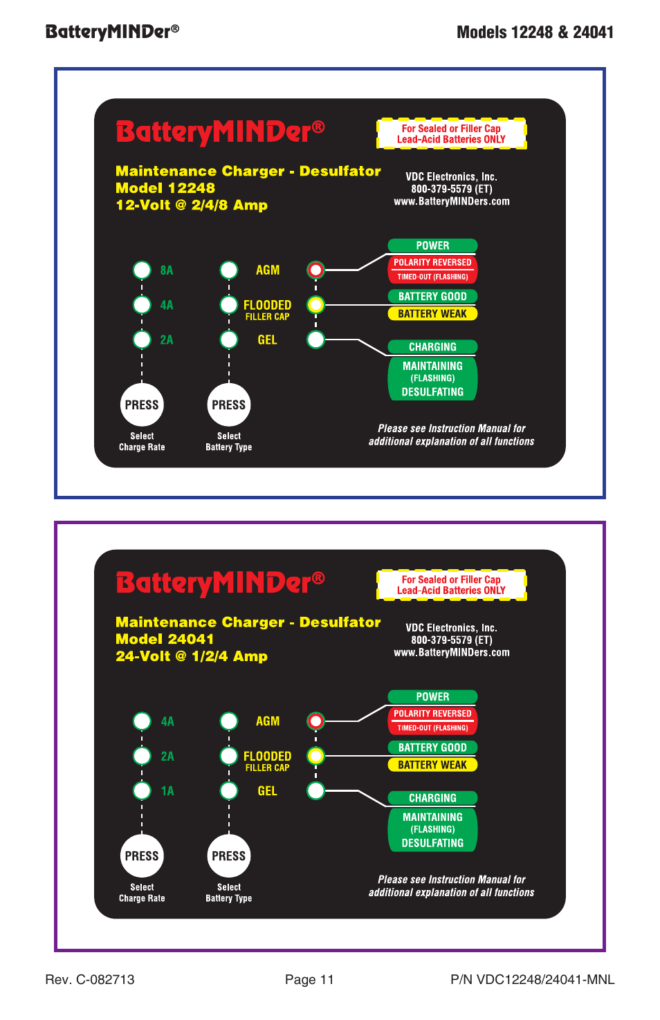 Batteryminder | BatteryMINDer 24041 User Manual | Page 11 / 24