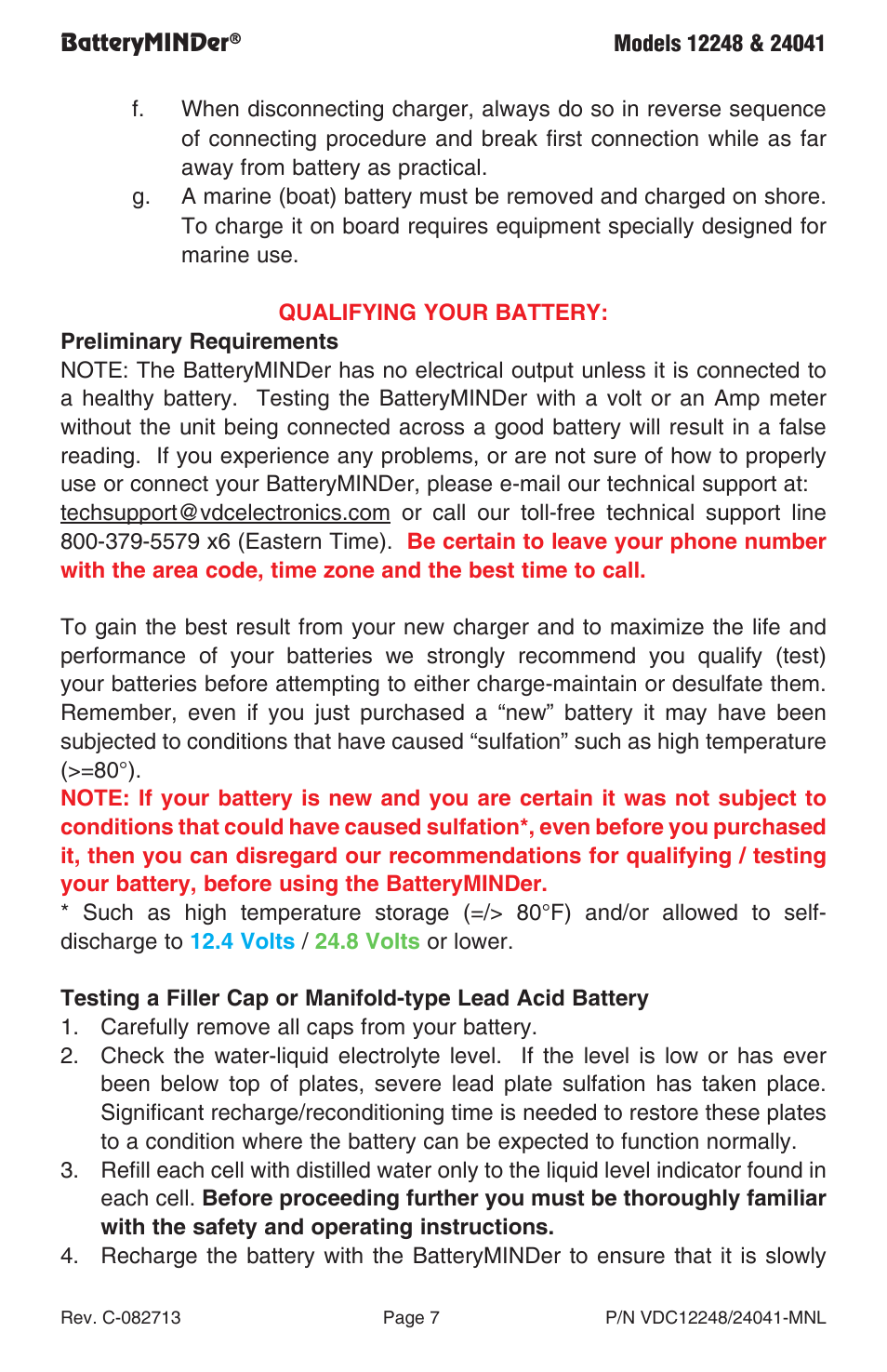 BatteryMINDer 24041 User Manual | Page 7 / 24