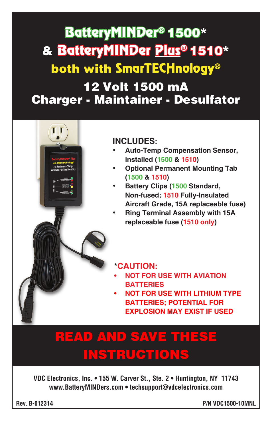 BatteryMINDer 1510 User Manual | 16 pages