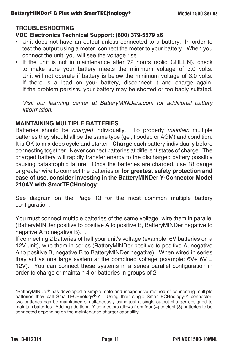 BatteryMINDer 1510 User Manual | Page 11 / 16