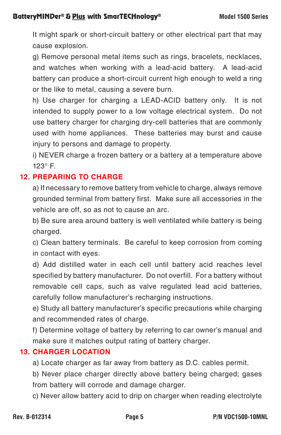 BatteryMINDer 1510 User Manual | Page 5 / 16