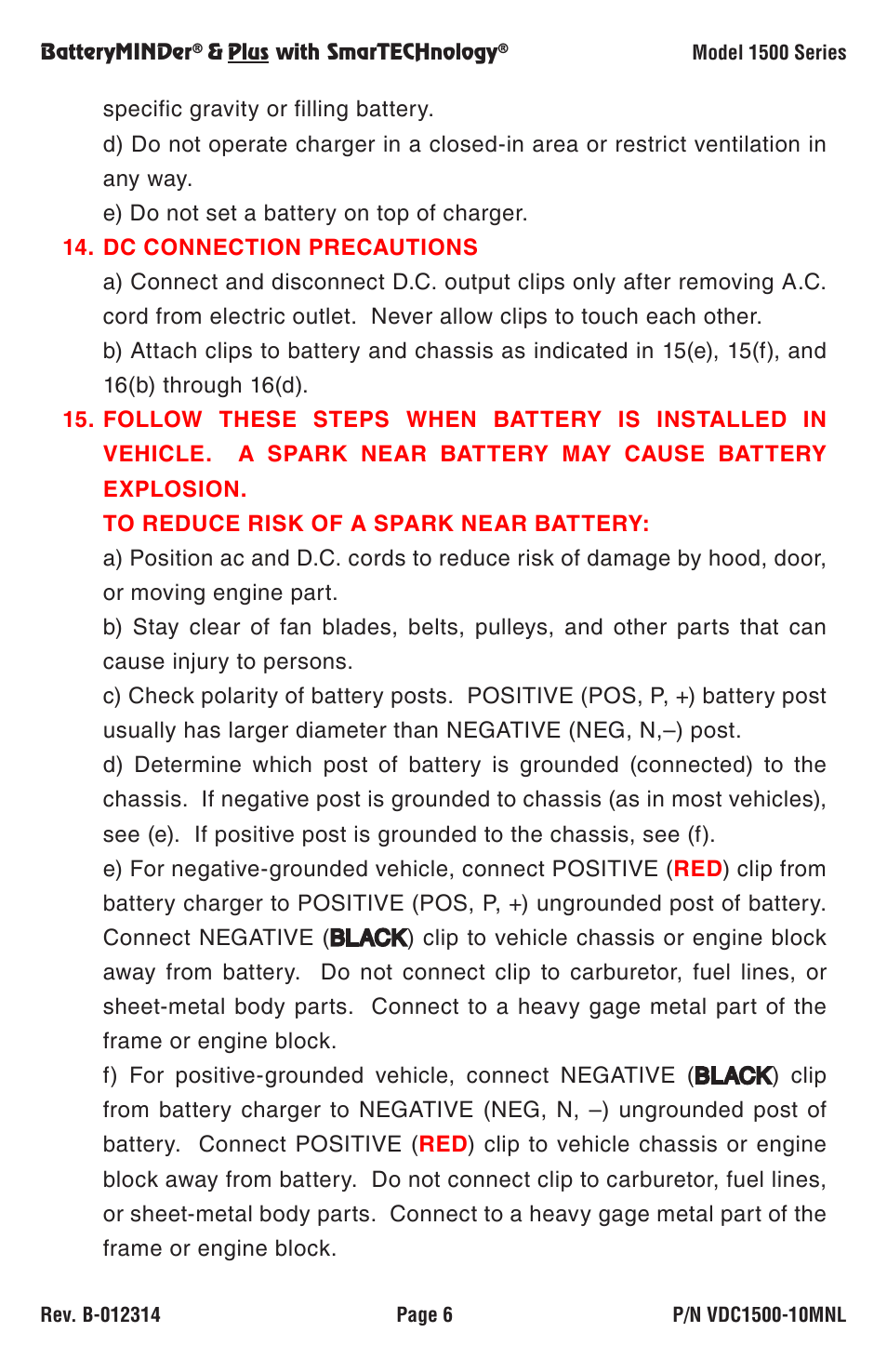 BatteryMINDer 1510 User Manual | Page 6 / 16