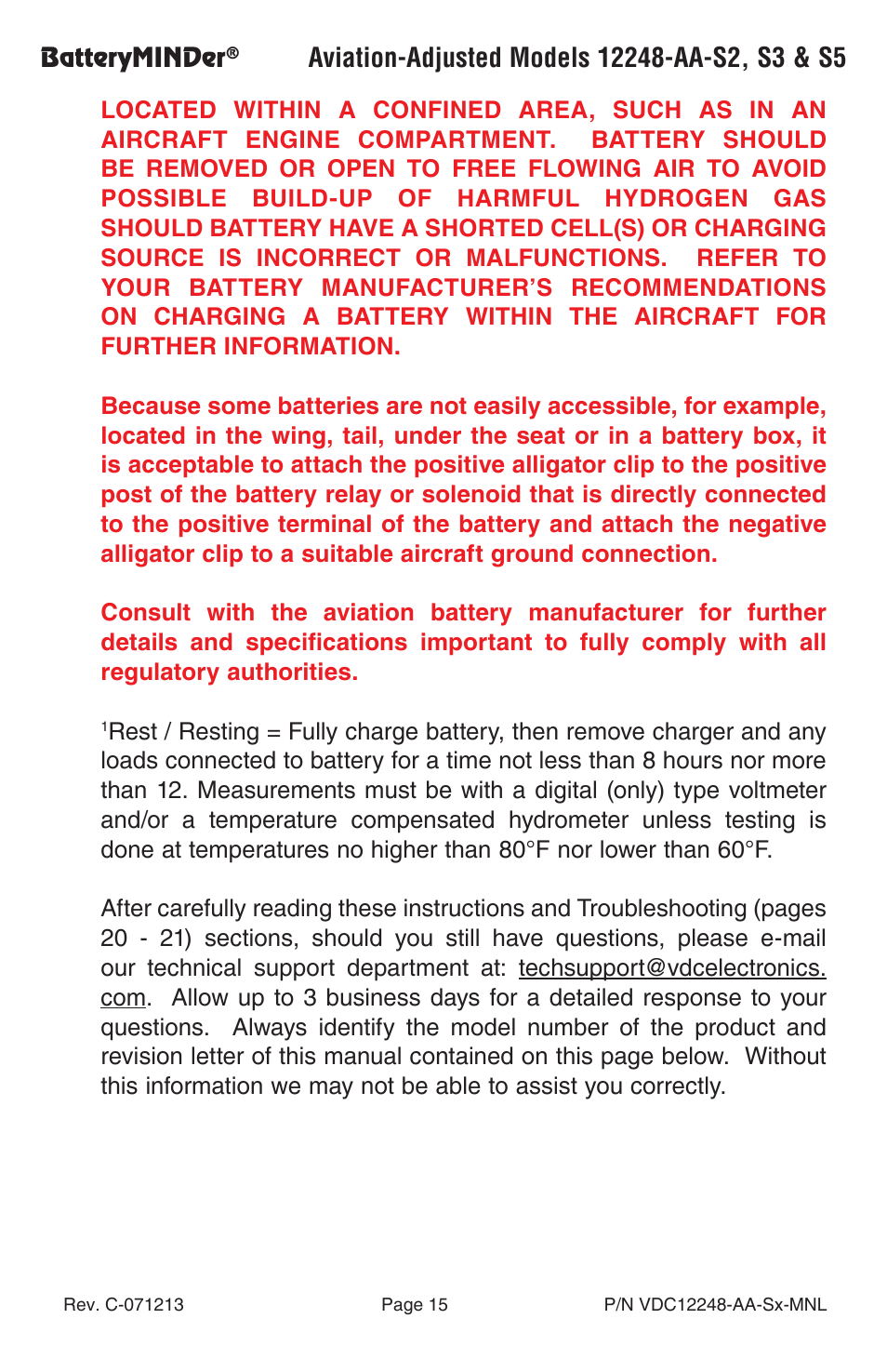 BatteryMINDer 12248-AA-Series User Manual | Page 15 / 24