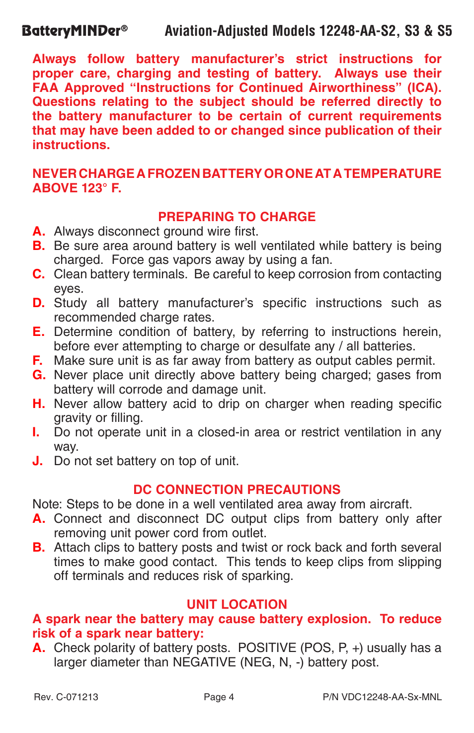 BatteryMINDer 12248-AA-Series User Manual | Page 4 / 24
