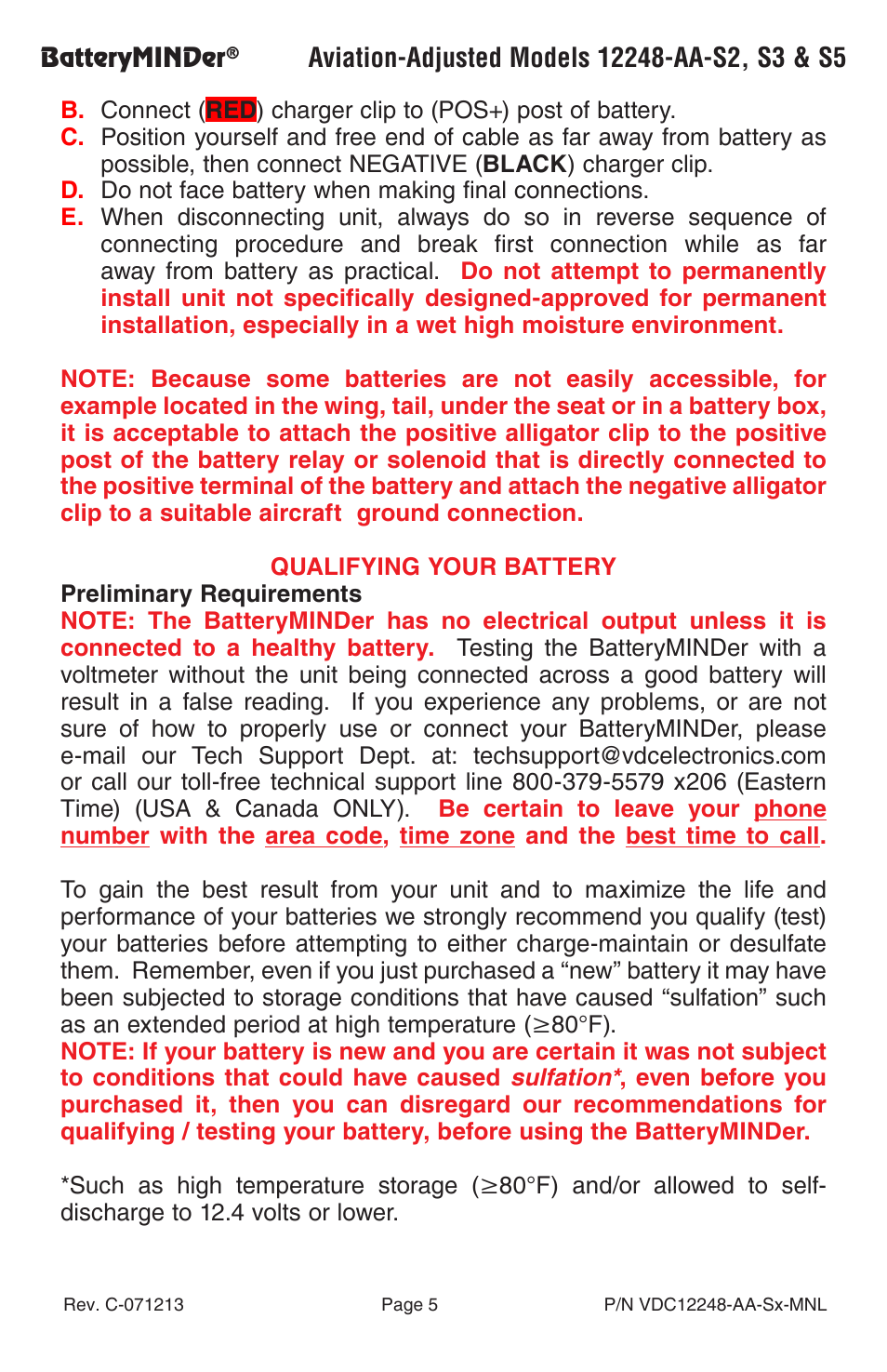 BatteryMINDer 12248-AA-Series User Manual | Page 5 / 24