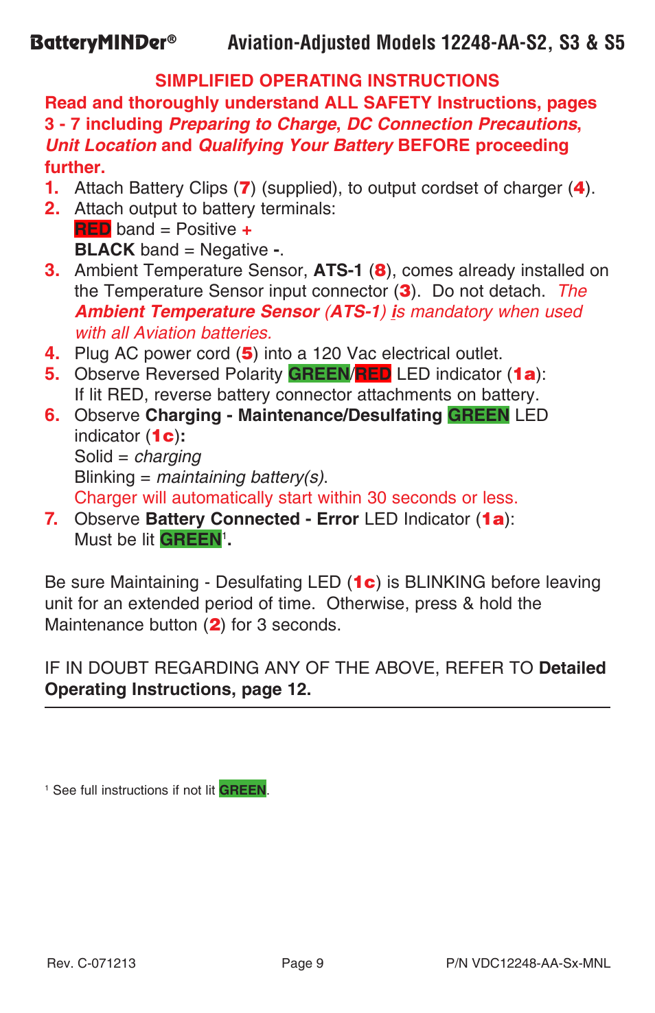 BatteryMINDer 12248-AA-Series User Manual | Page 9 / 24