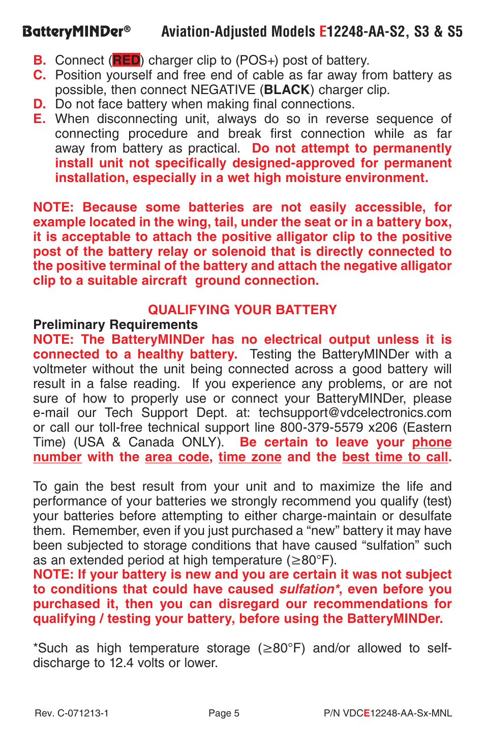 BatteryMINDer E12248-AA-Series User Manual | Page 5 / 24