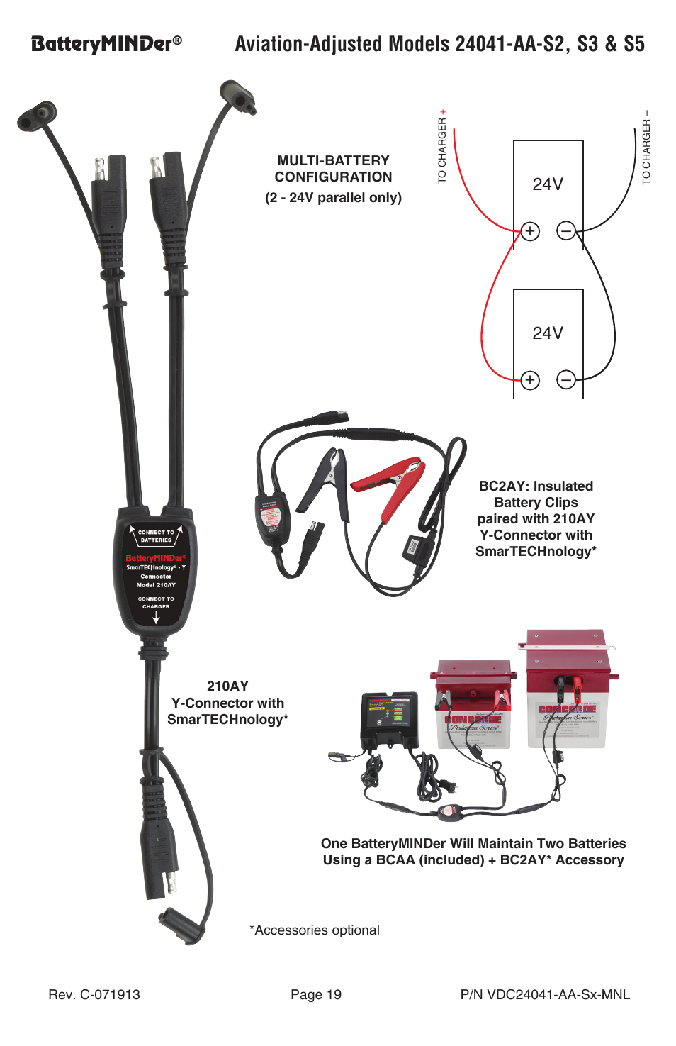 Batteryminder, 24v + – 24v | BatteryMINDer 24041-AA-Series User Manual | Page 19 / 24