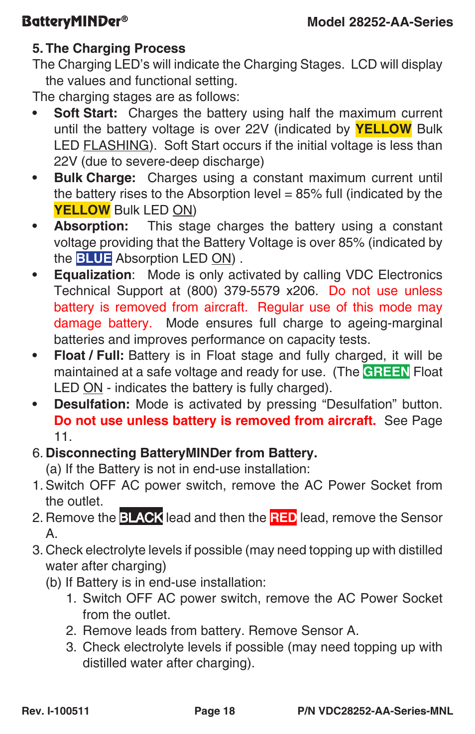 BatteryMINDer 28252-AA-Series User Manual | Page 18 / 36